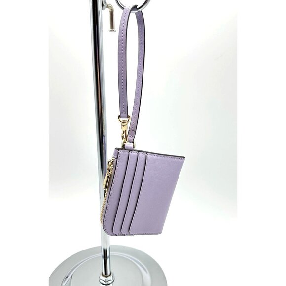 Kate Spade KI663 Devin Coin Card Case Wristlet Lavender Cream Saffiano Leather - Picture 2 of 15